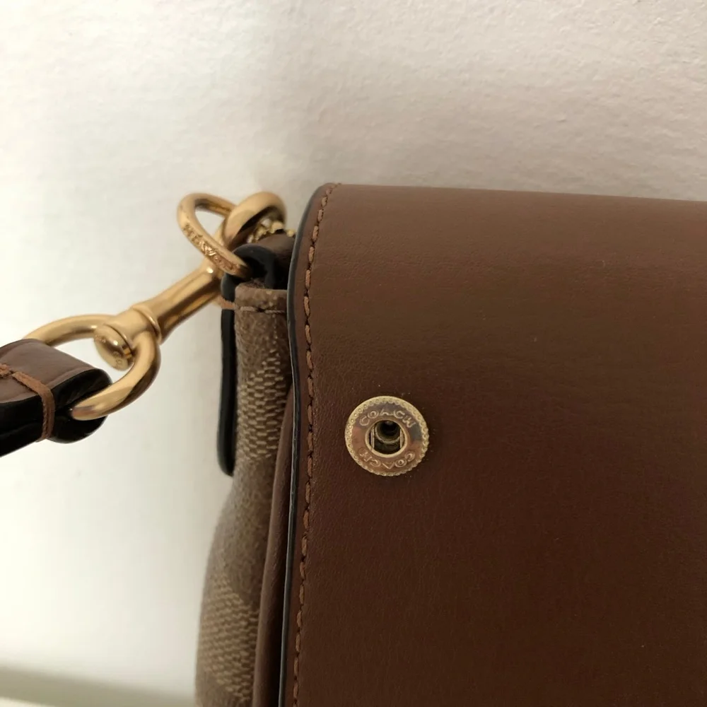 Coach Reversible Signature Coated Canvas Crossbody Bag - Picture 10 of 14